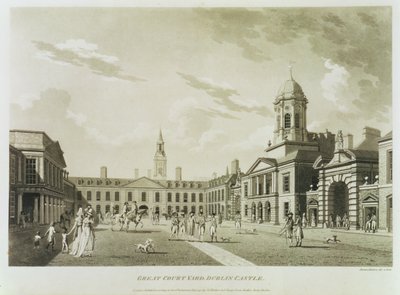 The Great Court Yard, Dublin Castle by James Malton